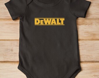 Baby builders shirt DeWALT onesie baby shower gift infant fine jersey bodysuit
