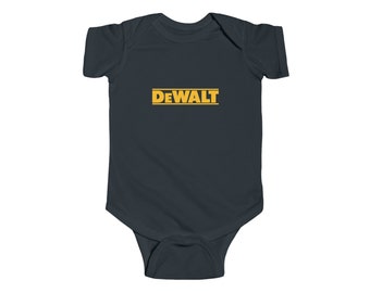 Baby builders shirt DeWALT onesie baby shower gift infant fine jersey bodysuit