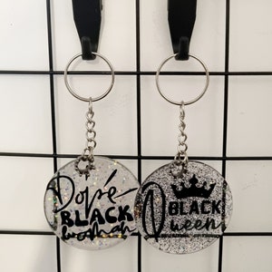 ETHNIC EMPOWERING KEYRING for Black Women, Motivational Slogan, Inspirational Quote, African American Gift