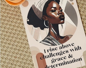 10 EMPOWERING AFFIRMATION CARDS, Black Woman Art, Motivational Cards, Positive Empowering Quotes, A7, Good Vibes, Black Girl Magic