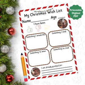 LISTA DE DESEJOS DE NATAL, Papai Noel Afro Caribenho, Download digital, Carta infantil, Lista de desejos de Natal, Garota negra, Menino negro