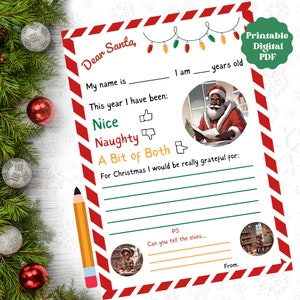 CARTA PARA O PAPAI NOEL, Papai Noel Afro Caribenho, Download Digital, Carta Infantil, Lista de Desejos de Natal, Garota Negra, Menino Negro