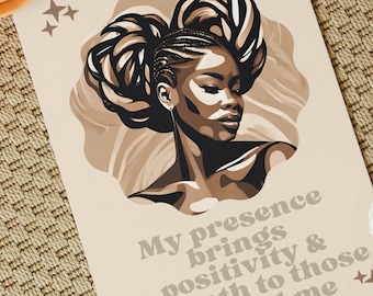 10 MELANIN AFFIRMATION CARDS, Black Woman Art, Motivational Cards, Positive Empowering Quotes, A7, Self-Love, Black Girl Magic