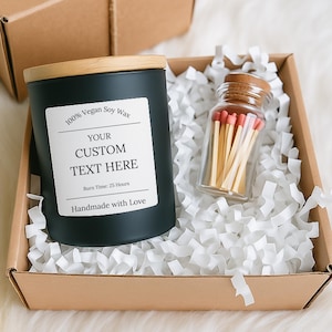 Personalized Soy Candle: Handmade Vegan Gift, Custom Scent