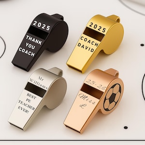 Personalised Engraved Whistle – Custom Coach or Teacher Gift for Football, Soccer, Baseball, or PE