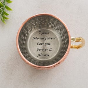 Taza de cobre personalizada - Taza Moscow Mule con grabado personalizado - Regalo para beber