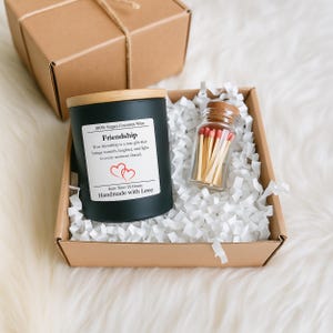 Personalized Friendship Coconut Candle – Custom Scented Gift for Best Friend, Birthday, or Thinking of You | Handmade Coconut Wax Jar