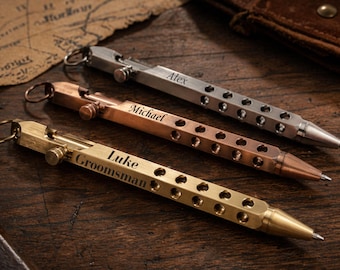 Personalised Bolt Action Pen – Custom Engraved Pen Gift for Men, Dad, Teacher, or Graduate – Unique Writing Gift Idea