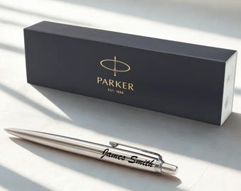 Personalised Parker Jotter Pen – Engraved Stainless Steel Ballpoint, Custom Gift for Graduation, Office, or Executive Keepsake