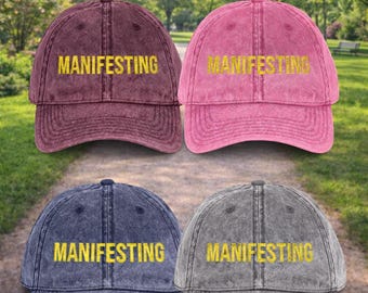 Manifesting Gift Manifest That Manifest It Law of Attraction Gift Best Friend Hat Affirmation Gift for Friend Trendy Baseball Cap
