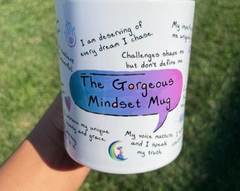 Positivity Mug, Positive Mindset Mug, Affirmations Gift, Affirmation Mug, Mindfulness Mug, Daily Affirmations Mug, Mindset Mug