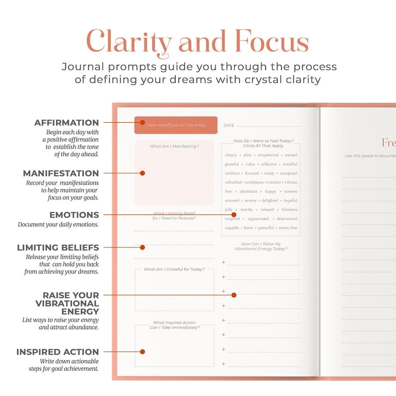 2027 Manifestation Journal Goal Setting Workbook Law of Attraction Present Dream Journal 369 Notebook Mindfulness Journaling Gift Reflection immagine 11