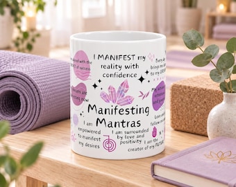 Daily Manifestation, Daily Affirmations Mug, Mindfulness Mug, Law of Attraction Mug, Positive Mindset Mug, Positive Vibes Mug, Daily Mantras