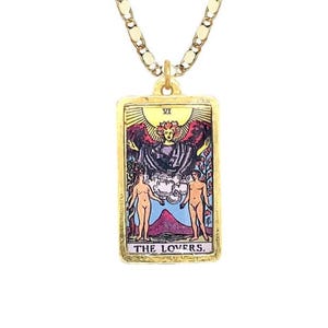 Tarot Card Necklace - The Lovers