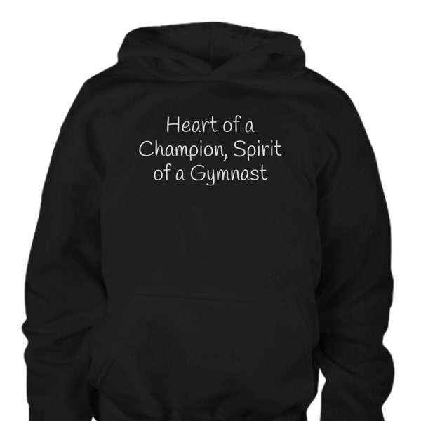 Empowering Youth Gymnastics Pullover Sweatshirt Harnessing the Heart of a Champion the Spirit of a Gymnast Youth Activewear Athletic Apparel