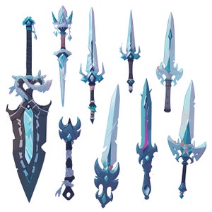 Game Asset Bundle - 2d Weapons and Potions