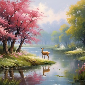 Tranquil Pond - Digital Painting