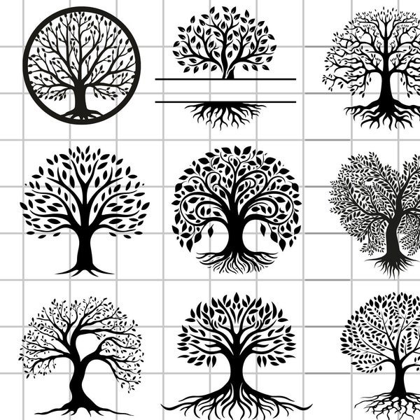 Tree of Life SVG Bundle, Tree of Life Clipart, Tree of Life SVG Cut Files for Cricut, Family Tree Svg