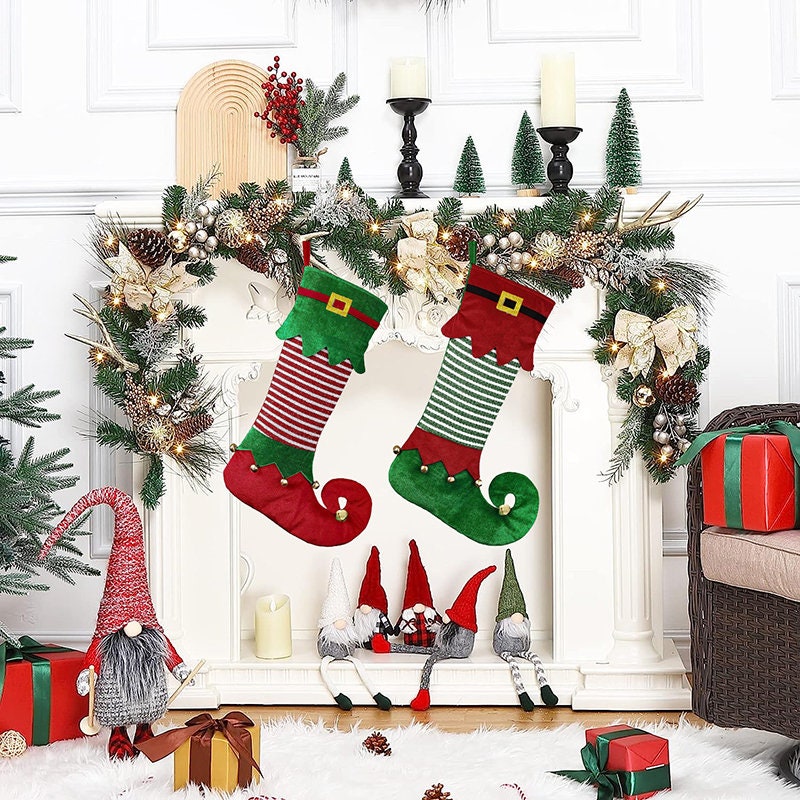 Personalized Christmas Stocking Elf Stocking Elf Pants Etsy
