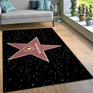 Fame-tapijt, gepersonaliseerd tapijt, Hollywood-tapijt, Walk Of Fame-tapijt, Hollywood Celebrity Star aangepaste naamtapijten, cadeau voor vrouw, sterkleed, kinderkleedje
