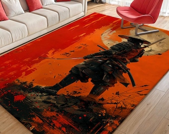 Samurai Art Tapijt: Japans antislip vloerdecor met Japans patroon