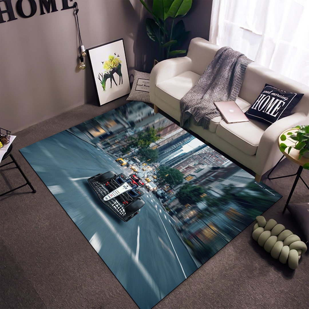 Formula Rug, Car Rug, Young Room Rug, Sport Cars Rug, Game Room Rug