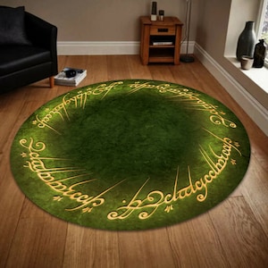 Lord Green Round Rug, Round Rug, Popular Rug, Themed Rug, Living Room,Home Decor,Gift For Her, Ethnic Rug,Legendary Movie Rug,Fantastic Rugs