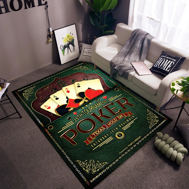 Joker Rug, Game Rug, Poker Card Rug, Young Room Carpet, Game Room Rug