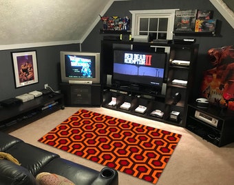 The Shining Themed Area Rug,Horror Movie Overlook Hotel inspired Carpet, Halloween Home Decor Rug