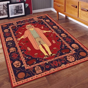 Lebowski Rug, Dude Rug, Famous Rug, Mid Century Rug, Popular Rug, Salon Rug, Decoration, Custom Rug, Floor Rug, Area Rug, Modern Rug,