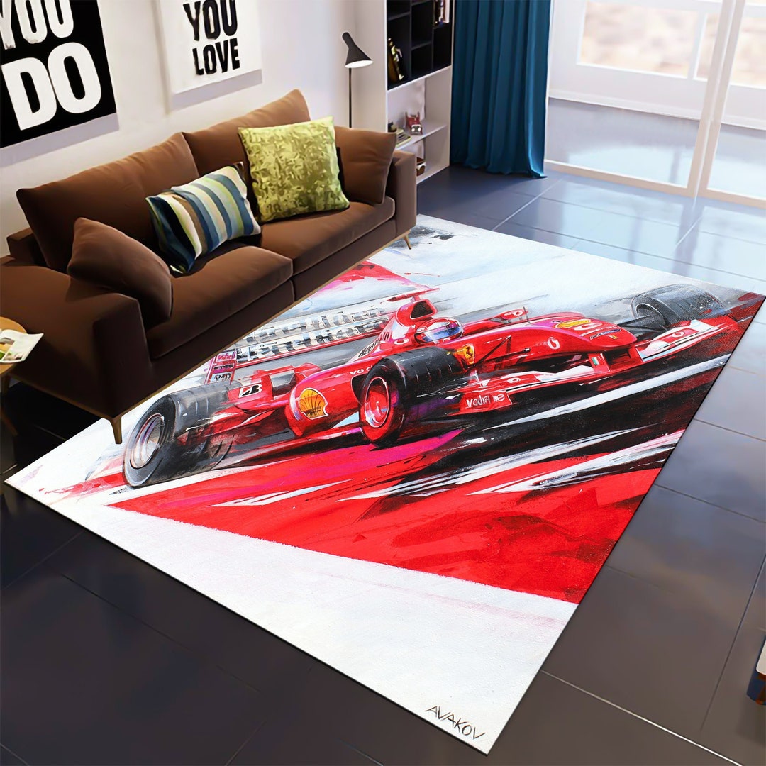 Formula Rug Car Rug Young Room Carpet Sport Cars Rug Game Etsy