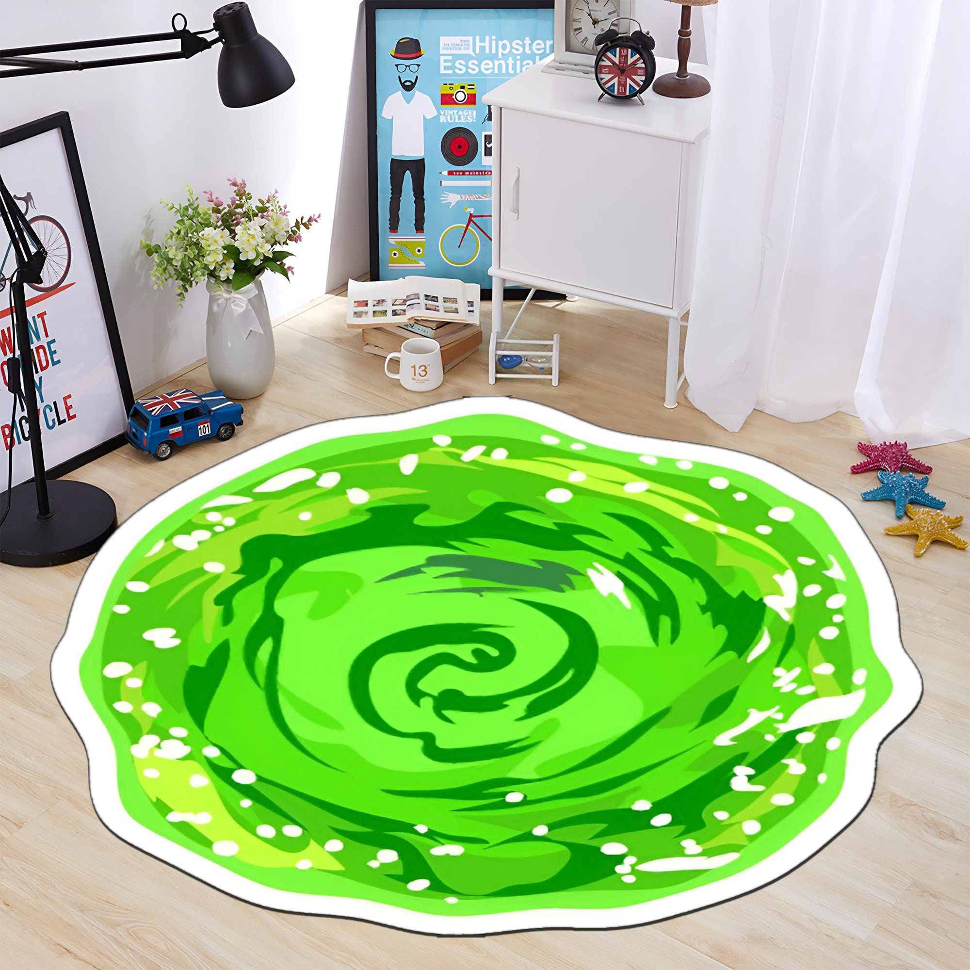 Rick and Morty Carpet, Popular Cartoon Carpet, Home Decor, Kids Room