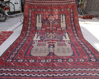 5x9'4 ft One of a kind Antique Area Rug - Afghan Handmade Flatweave Kilim Rug - Veg dyes Wool Tribal Rug - Home decor - Bedroom, Kitchen Rug