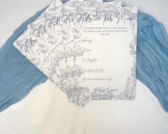 Blue Safari Baby Shower Advice Cards - Pack of 10