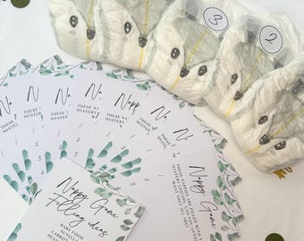 Eucalyptus Baby Shower Nappy Game: Guess the Filling