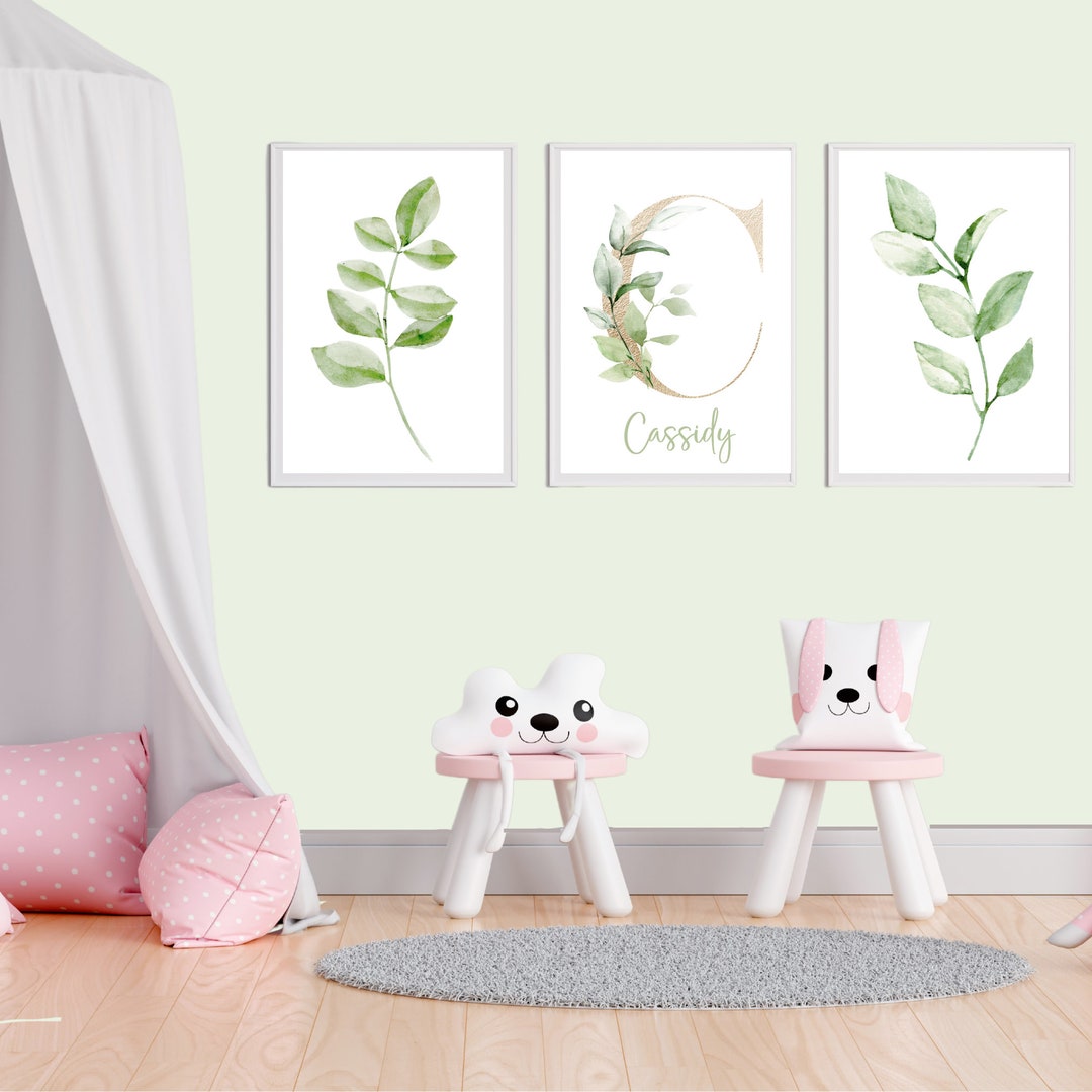 Set of 3 CUSTOM Nursery Wall Art, 3 Nursery Prints, Nursery Monogram — free download