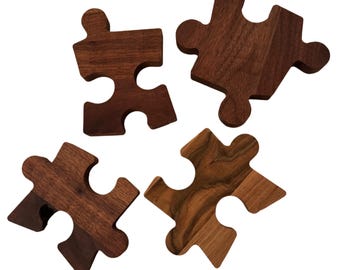 Puzzle Piece Coasters (Set of 4): Whimsical Drink Coasters