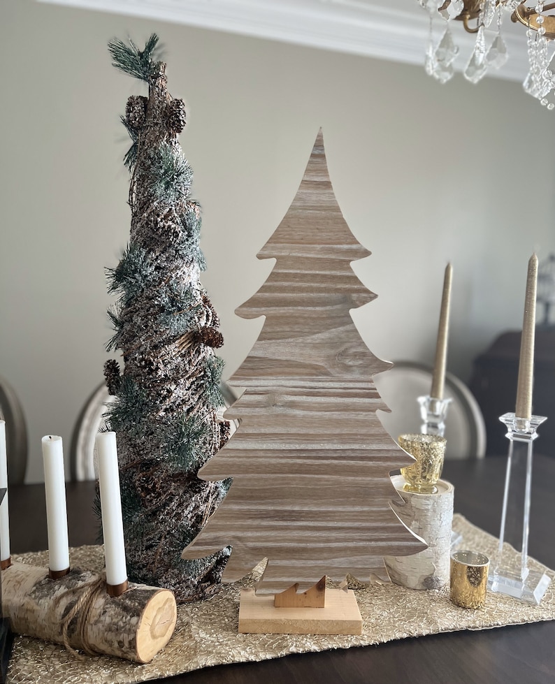 Rustic Wood Pine Tree (Set of 2) main image 0