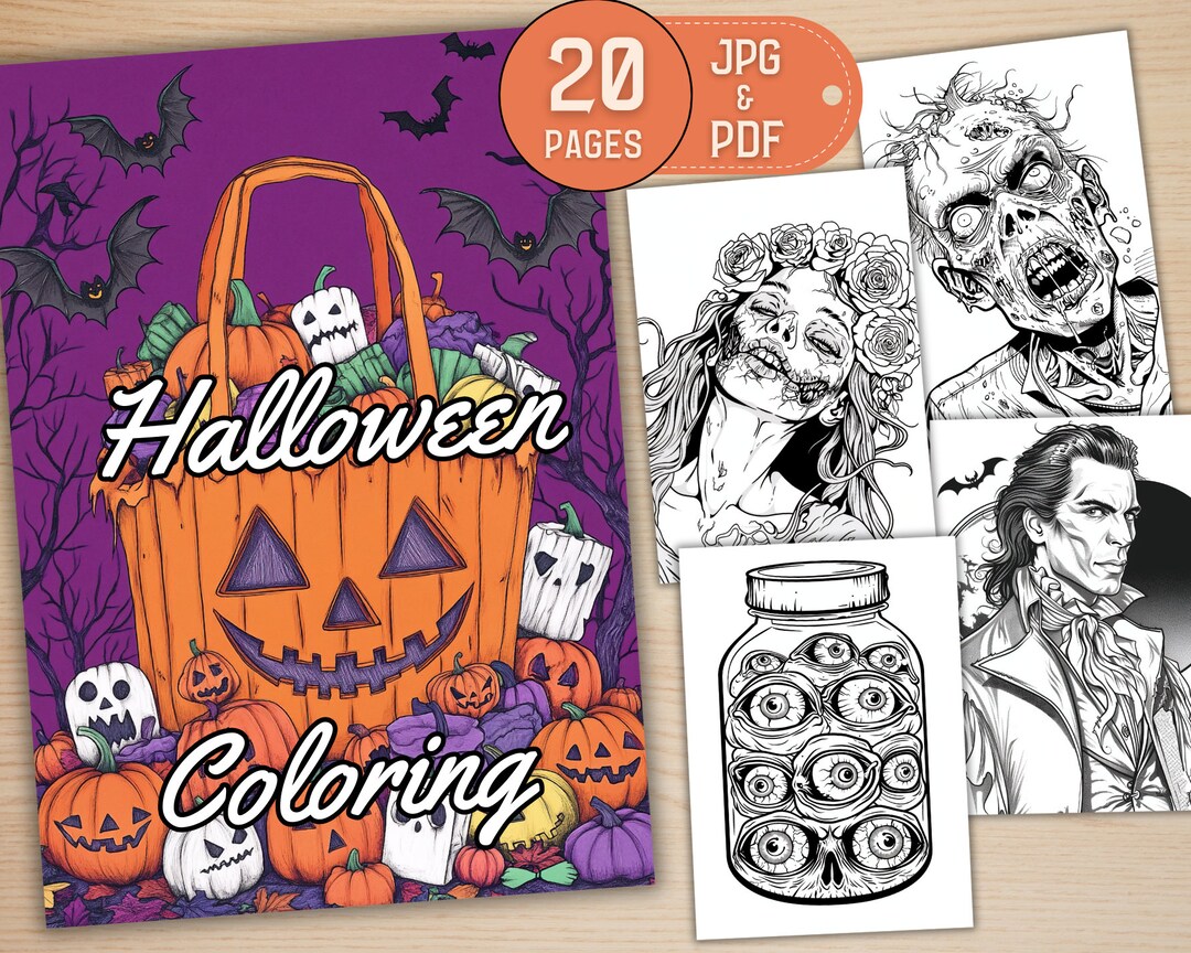 20 Spooky Halloween Coloring Pages Made for Kids and Adults, Witch