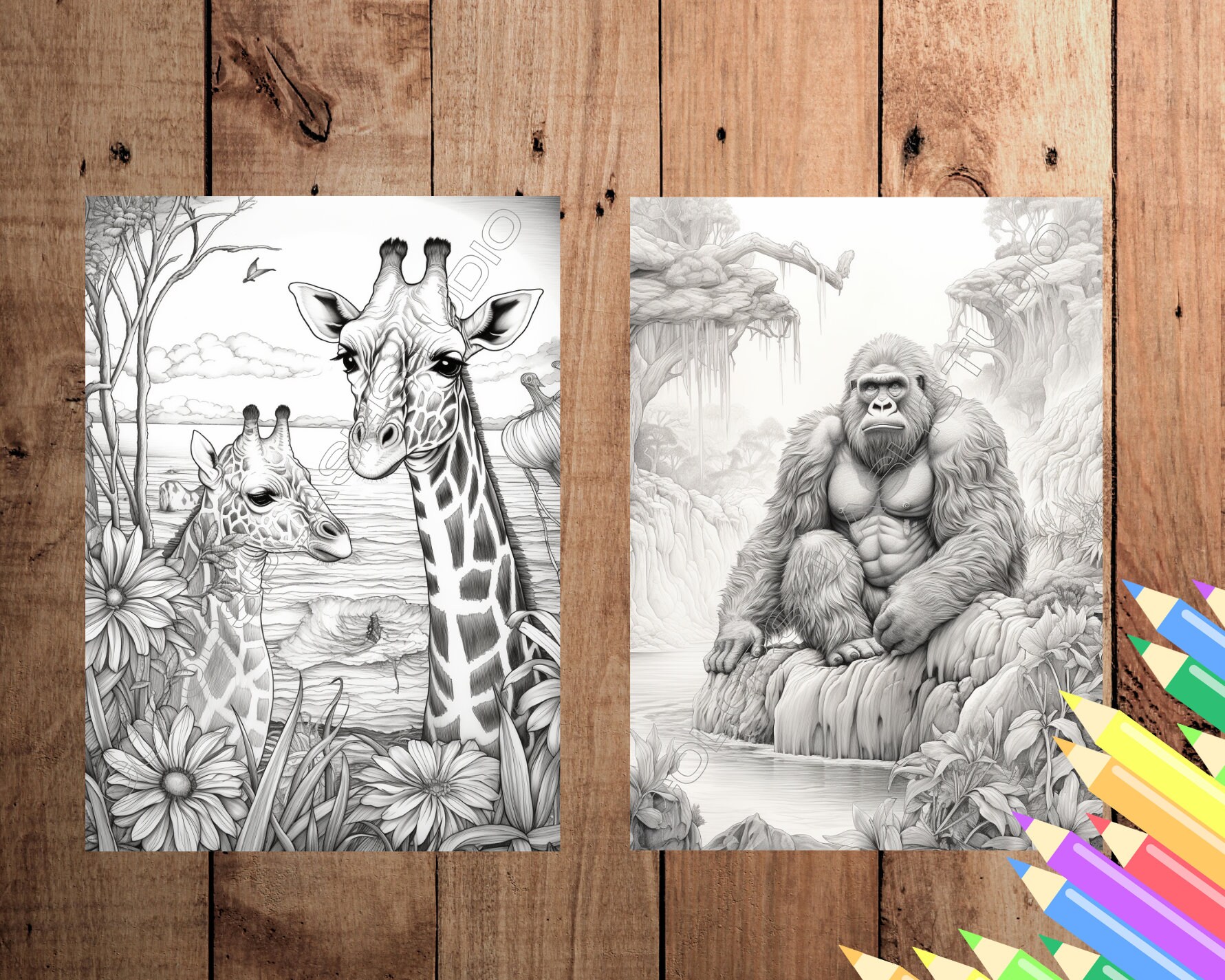 37 Realistic Animal Coloring Page Adult & Kinds Coloring Printable