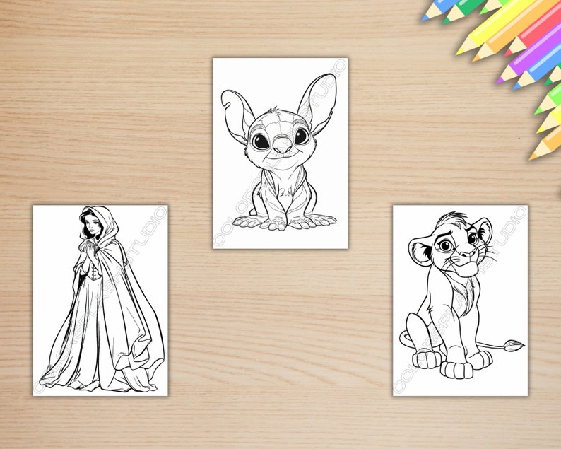 20 Cartoon Characters Coloring Book for Kids and Adults, Fantasy ...