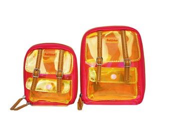 Mochila para perros Ruffsack hecha a mano con arnés – Jelly Dale en rosa