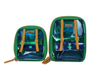 Mochila para perros Ruffsack hecha a mano con arnés – Jelly Dale en color verde
