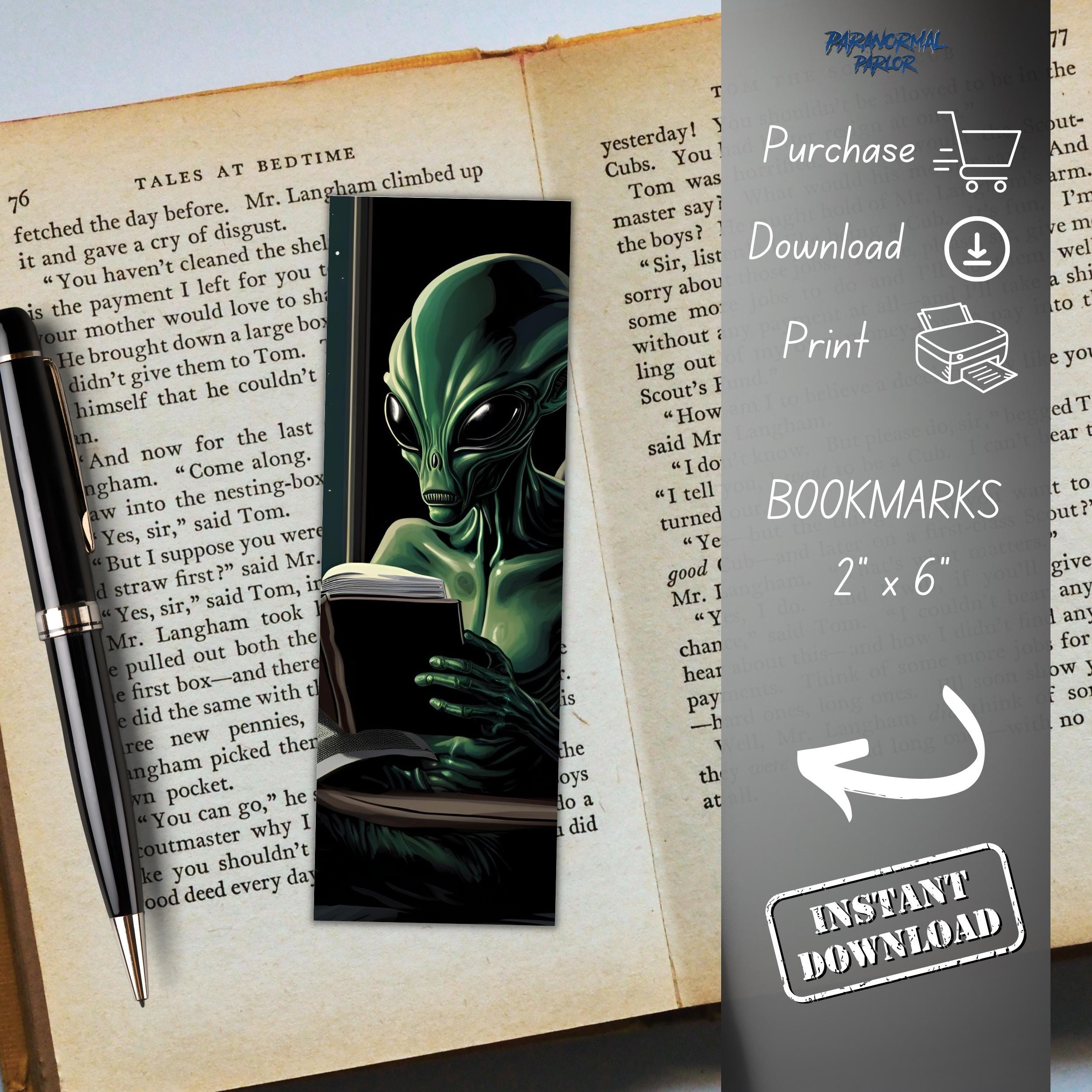 Alien Printable Bookmarks, Sci-fi Reading Gift (digital Download) - Etsy