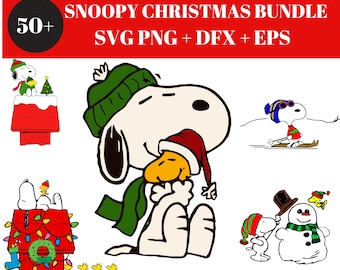 Snoopy Christmas SVG PNG Bundle Files, Snoopy Svg, Christmas Svg, Santa Svg, Snow Svg, Png Sublimation