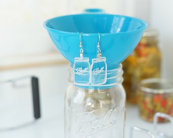 Canning Earrings - Mason Jar Earrings - Home Canner Gift