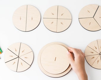 Fraction Circles - Homeschool Supplies - Montessori Materials - Gift for Teacher