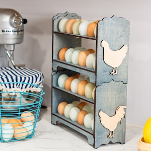 Fresh Egg Holder - Farmhouse Egg Stand - Chicken Decor - Gift for Homesteader