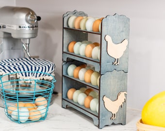 Fresh Egg Holder - Farmhouse Egg Stand - Chicken Decor - Gift for Homesteader