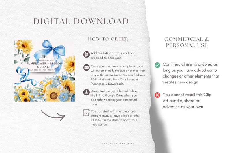 Sunflower Ribbon Clipart Watercolor PNG, Blue Bow Floral Clip Art ...